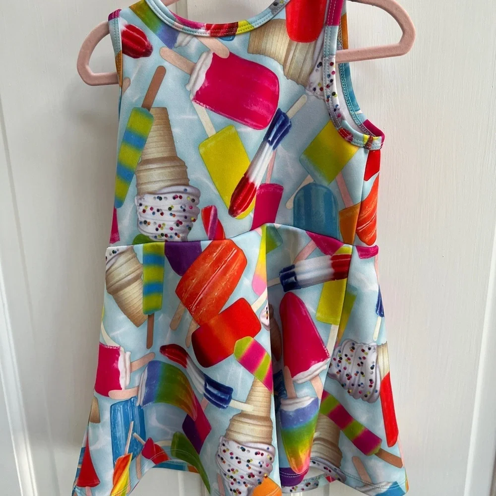 NWOT The Children’s Place 2T Multicolor Popsicle Tank Top Stretch Girls Dress - Picture 3 of 4